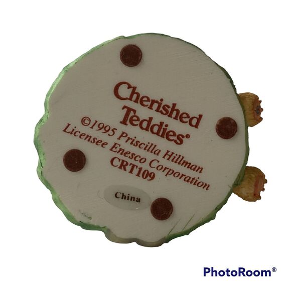 1995 Cherished Teddies Sculpture Town Tattler Signage Priscilla Hillman CRT109 - Picture 12 of 13